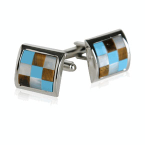 Turquoise, Mother of Pearl, & Tiger's Eye Silver