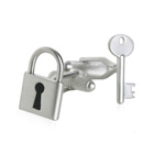 鍵 Lock and Key Satin Silver